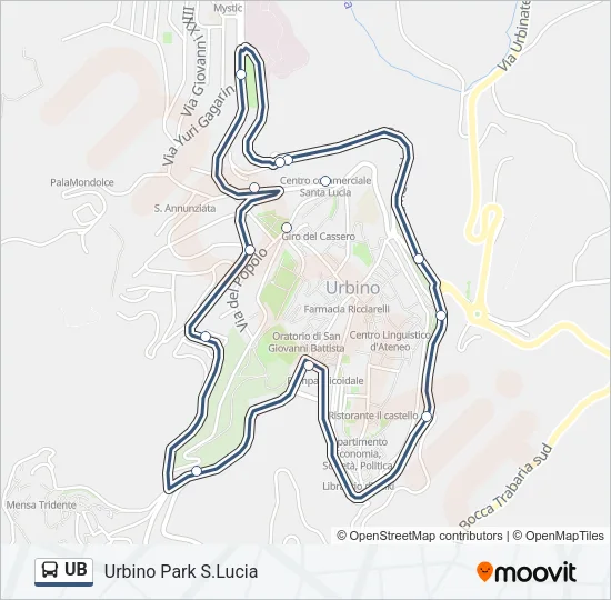 UB Bus Line Map