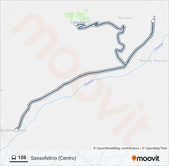 108 Bus Line Map
