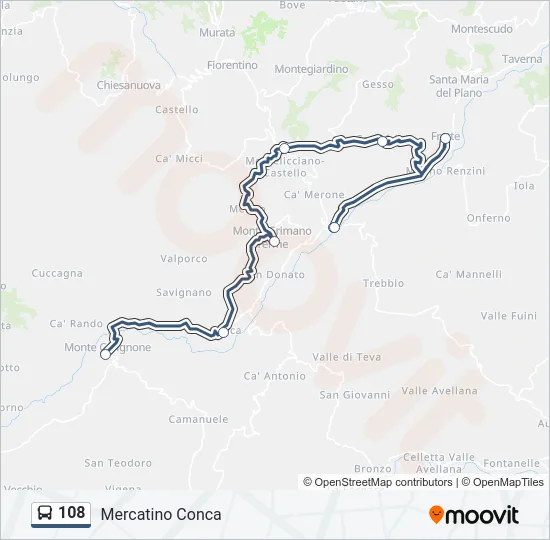 108 Bus Line Map