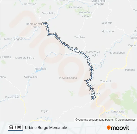 108 Bus Line Map