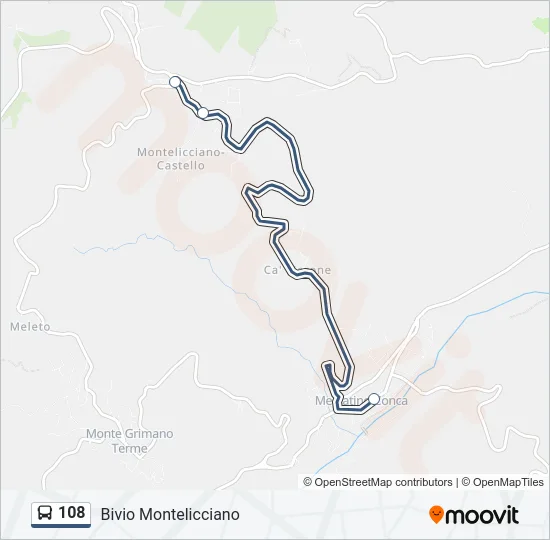 108 Bus Line Map