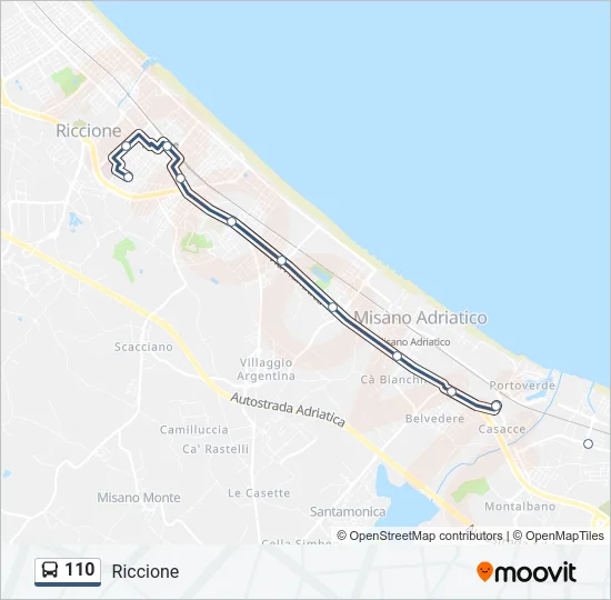 110 Bus Line Map
