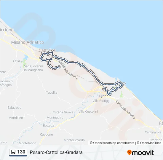 130 Bus Line Map