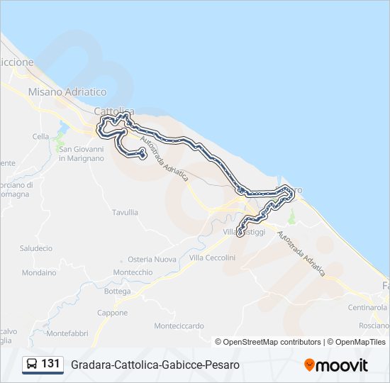 131 bus Line Map