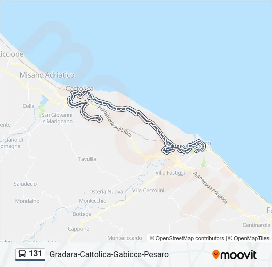 131 Bus Line Map