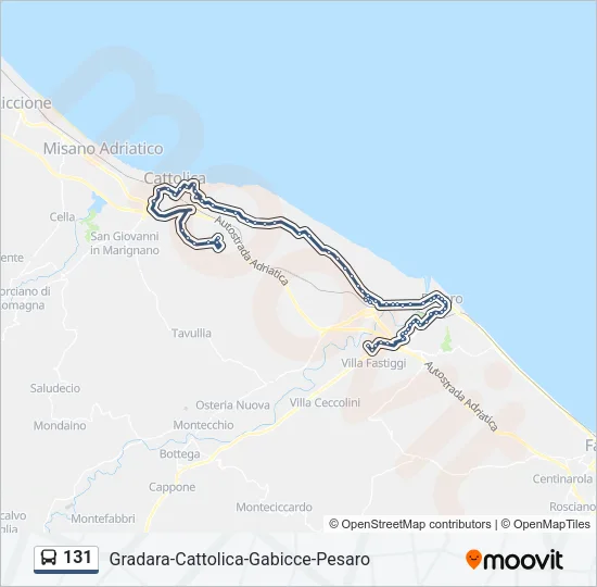 131 Bus Line Map
