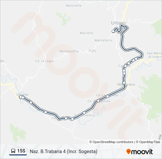 15S Bus Line Map