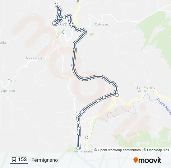 15S Bus Line Map