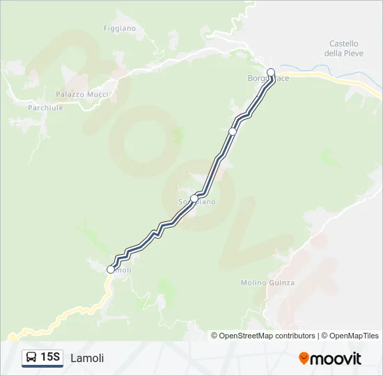 15S Bus Line Map