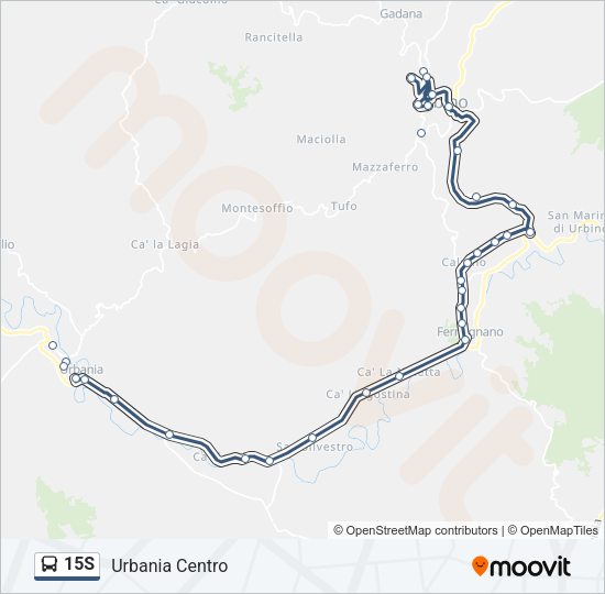 Percorso linea bus 15S