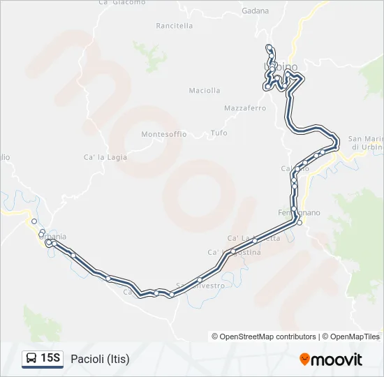 15S Bus Line Map