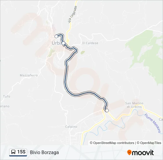 15S Bus Line Map