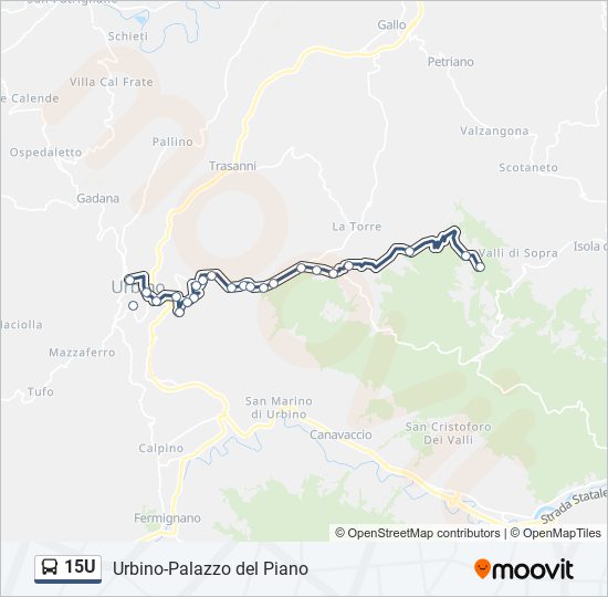 15U bus Line Map