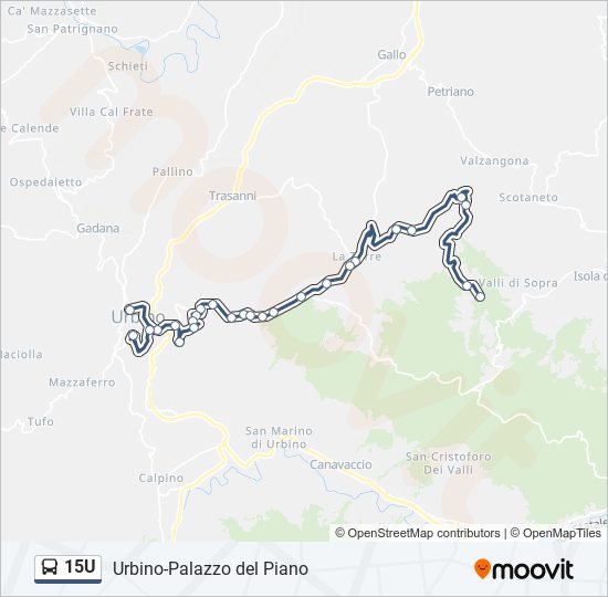 15U bus Line Map