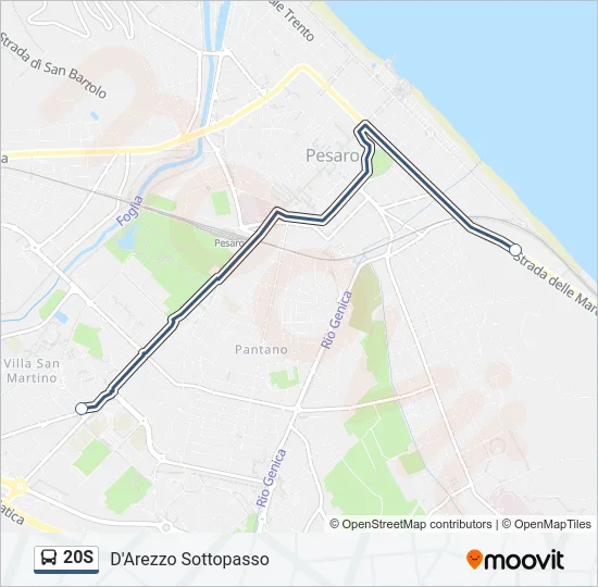 20S Bus Line Map