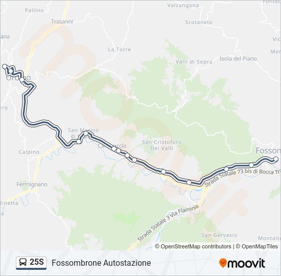 25S bus Line Map