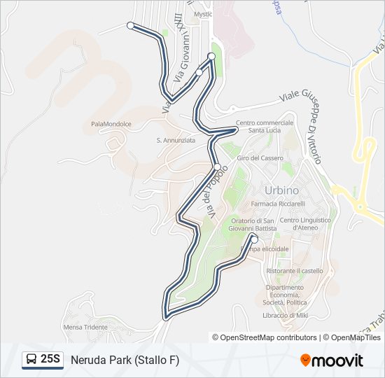 25S bus Line Map