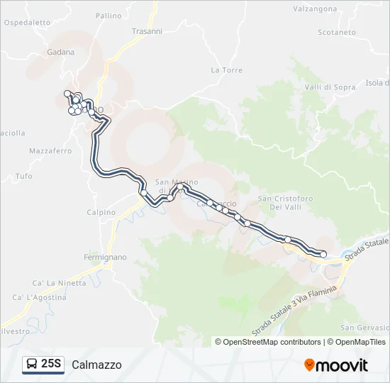 25S Bus Line Map