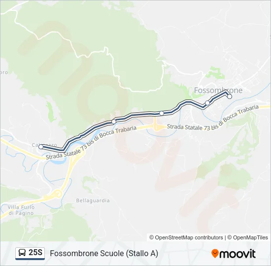 25S Bus Line Map