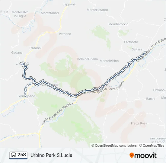 25S Bus Line Map