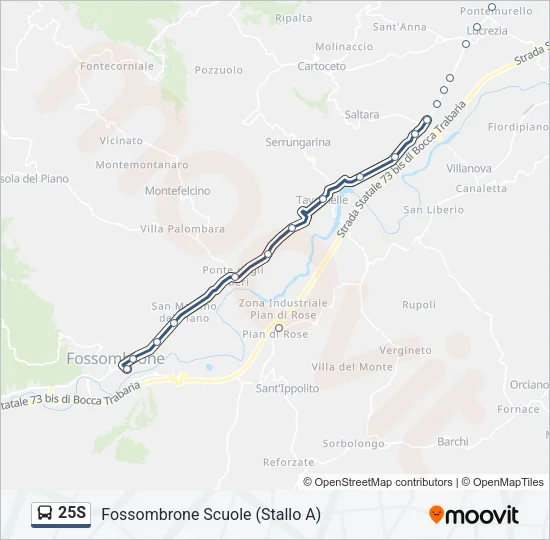 25S Bus Line Map