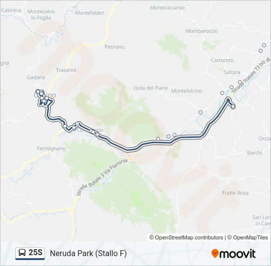 25S Bus Line Map