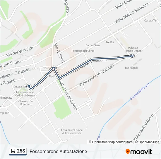 25S Bus Line Map