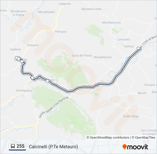 25S Bus Line Map