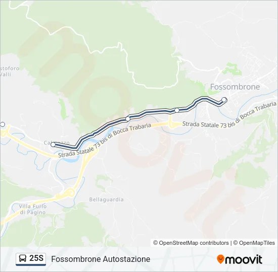25S Bus Line Map