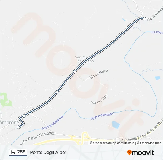 25S Bus Line Map