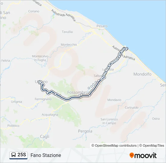 25S Bus Line Map