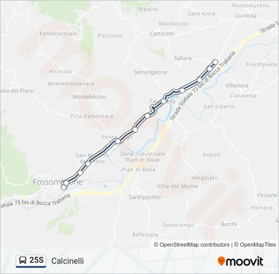 25S Bus Line Map