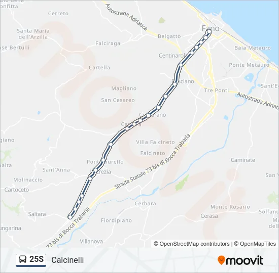 25S Bus Line Map