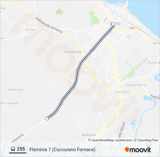 25S Bus Line Map