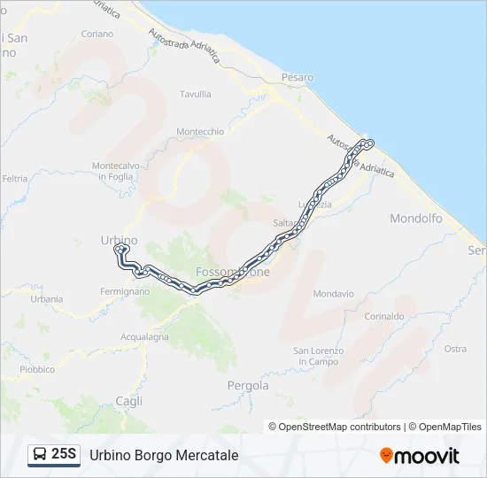 25S Bus Line Map