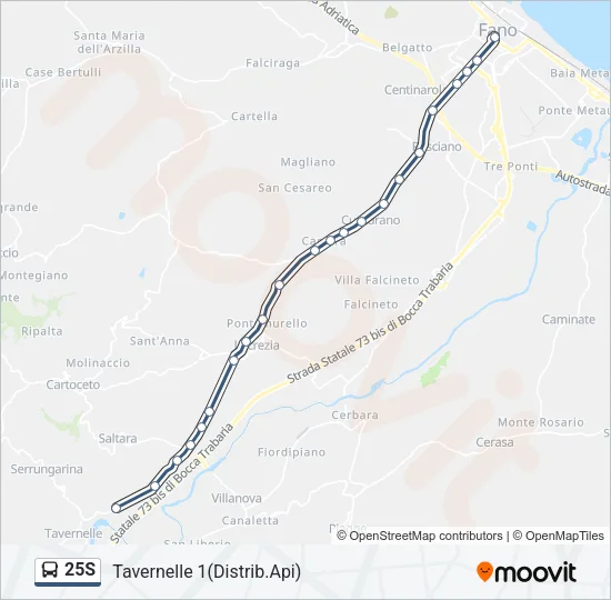 25S Bus Line Map