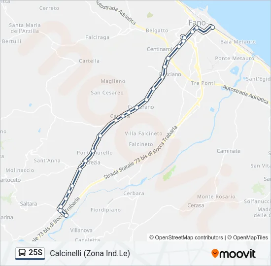 25S Bus Line Map