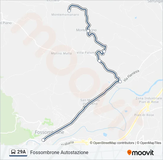 29A Bus Line Map