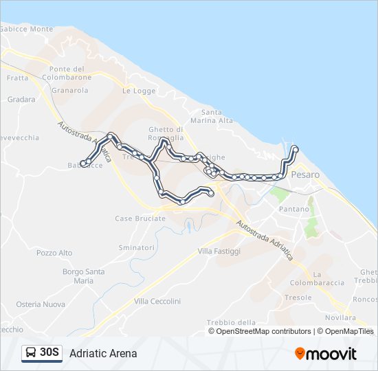 30S bus Line Map