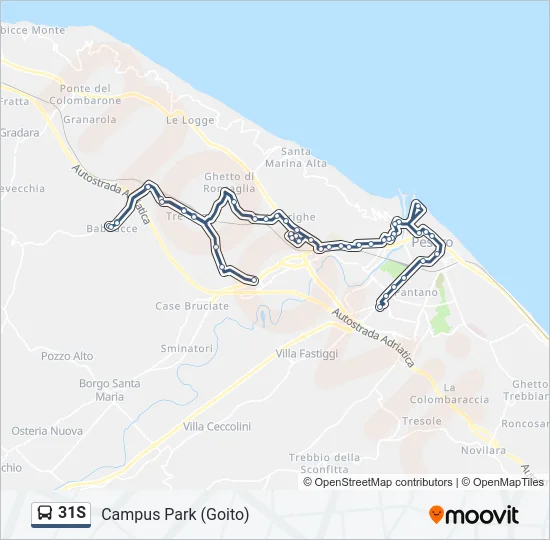 31S Bus Line Map