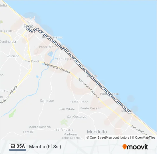 35A Bus Line Map