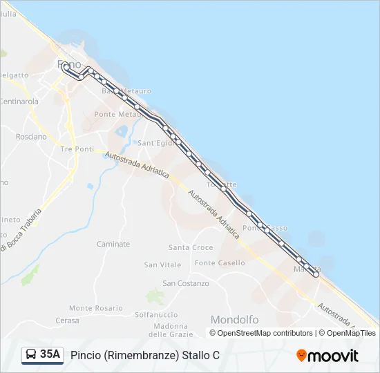 35A Bus Line Map