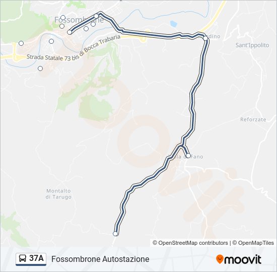 37A bus Line Map