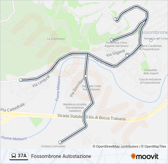 37A Bus Line Map