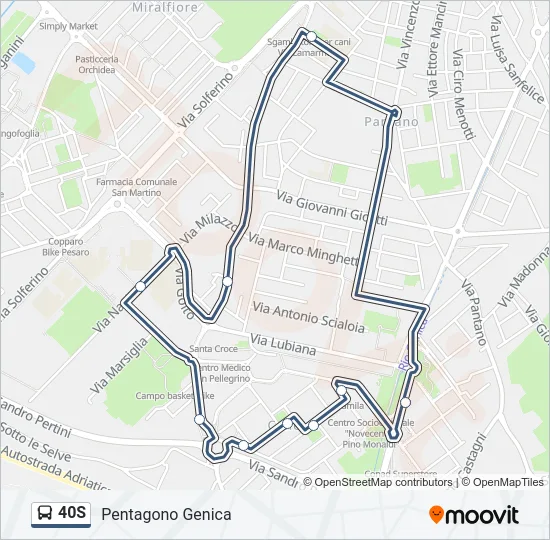 40S Bus Line Map