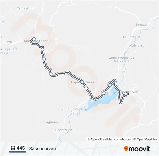 44S Bus Line Map