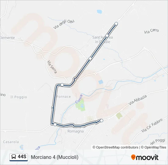 44S Bus Line Map
