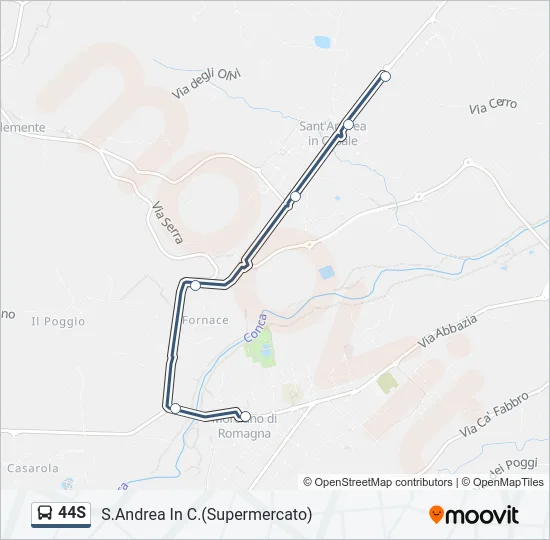 44S Bus Line Map