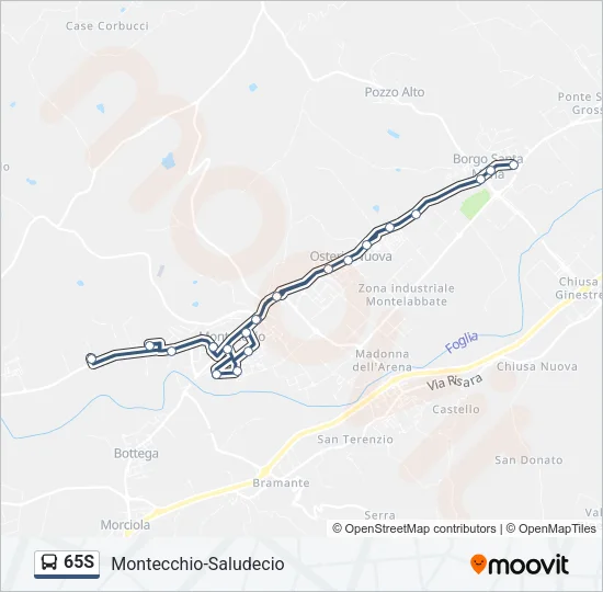 65S Bus Line Map