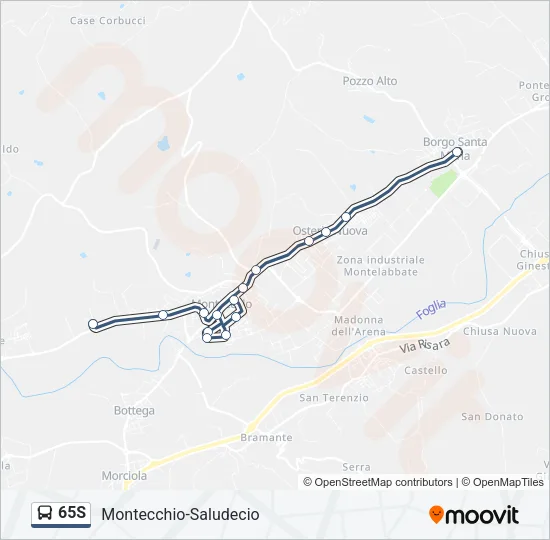 65S Bus Line Map
